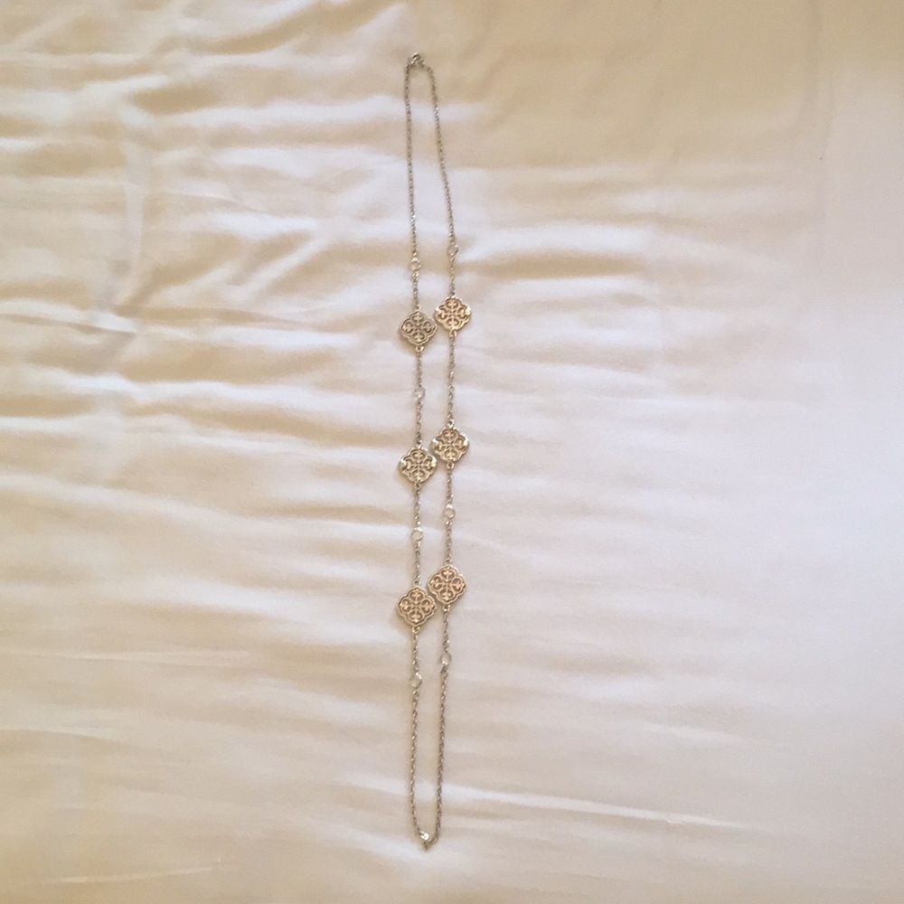 Gold long necklace